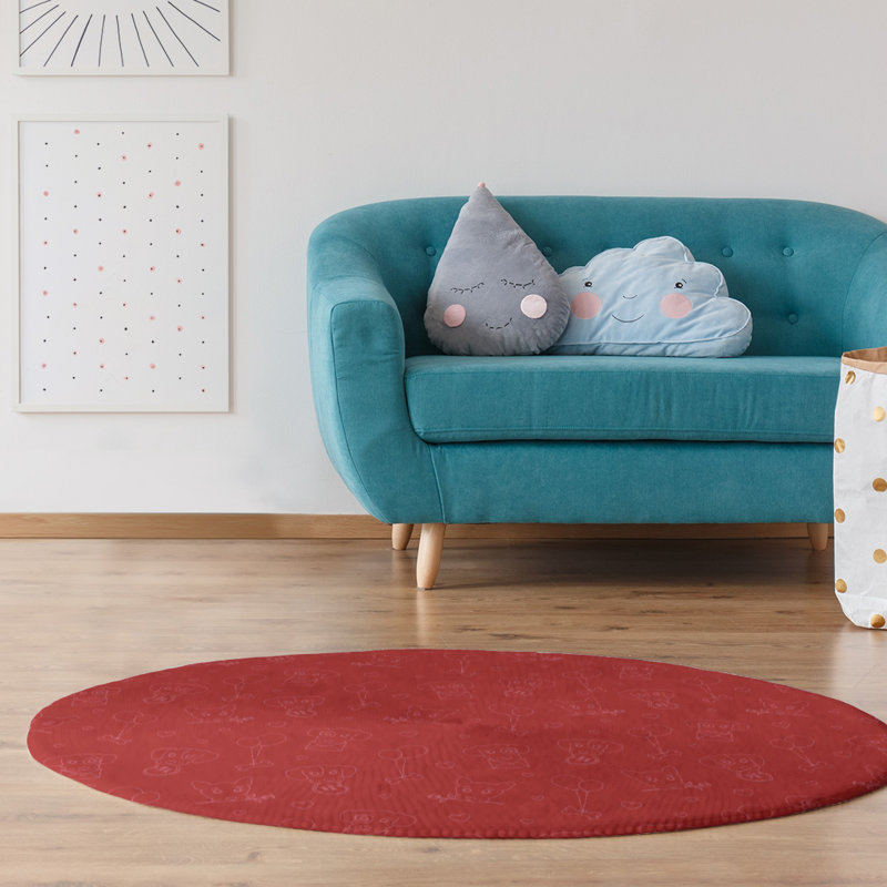 Chenille Indoor Rug, Round 5'