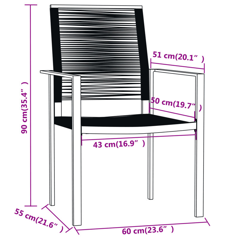 Guareno 6 - Person Wicker Patio Dining Set with Rectangular Table, 74cm H x 200cm W x 100cm D