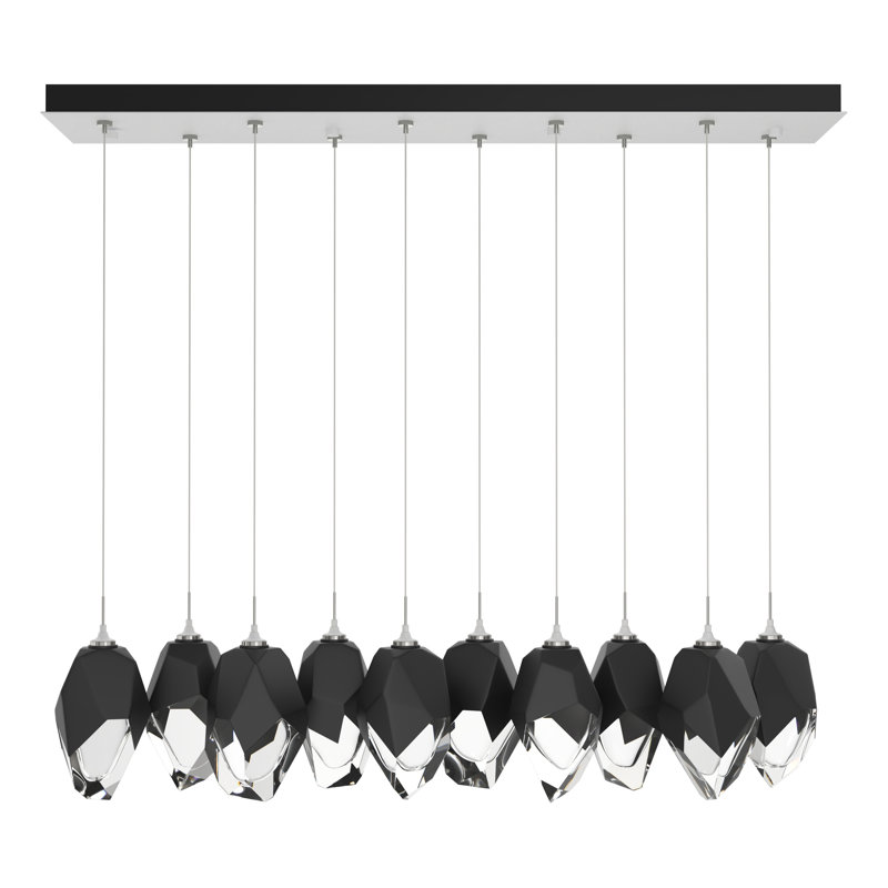 Chrysalis Kitchen Island Geometric Pendant, White, Black, 15" - 80"
