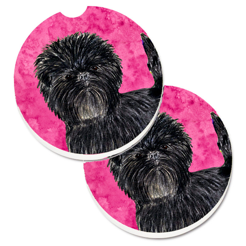 Sous-verre barbu collie voiture, Affenpinscher