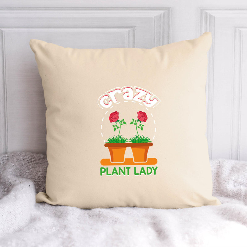 Amour de jardin - Citation amusante 326 - Coussin décoratif inclus, H 16 po x l 16 po