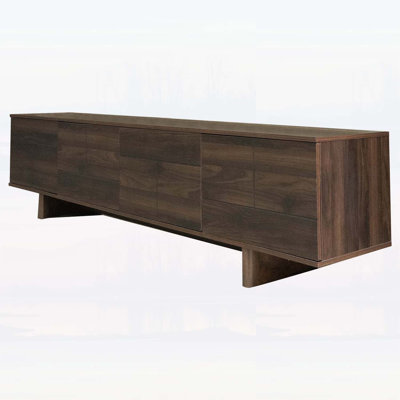 Modern Console Table for TVs up to 85,Entertainment Center with Wood Legs,Cable Management