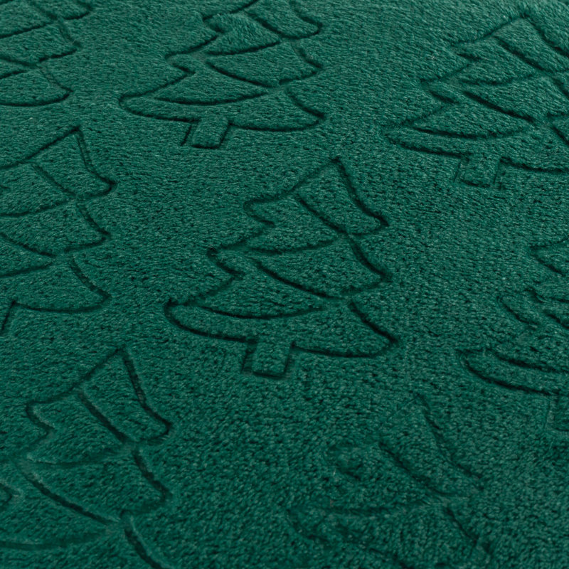 Festive Tree Emerald Square Cushion, Polyester