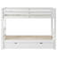 Lit superposé simple au-dessus d'un lit simple blanc, lit gigogne, peu encombrant, garde-corps pleine longueur, lit en bois de pin avec lit gigogne, pouvant accueillir 4 personnes, guide d'assemblage pour les débutants-2106509246