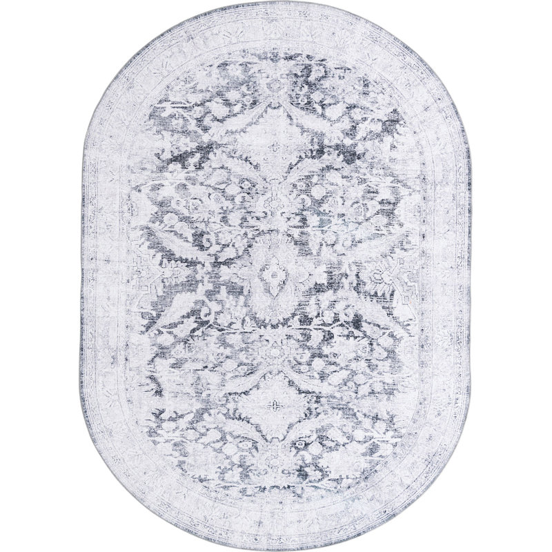 Mauri Chenille Oriental Indoor Rug, Oval 7'6" x 10'6"