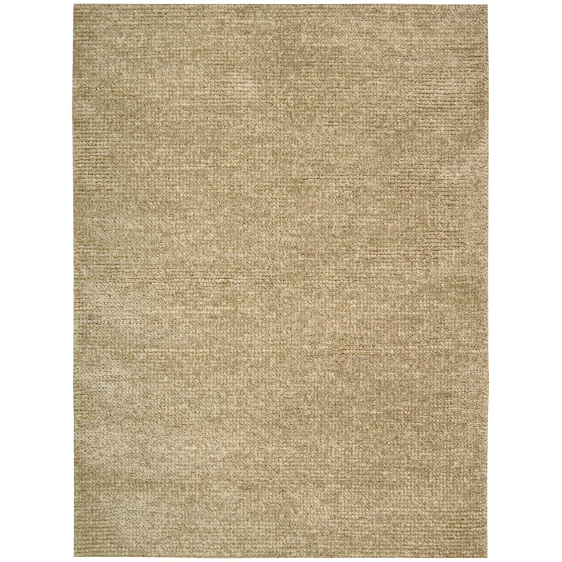 Tapis beige touffeté à la main Ophir, Rectangle de 3 pi 6 po x 5 pi 6 po