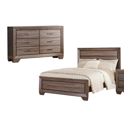 Ensemble de chambre à coucher avec commode 2 pièces Houston