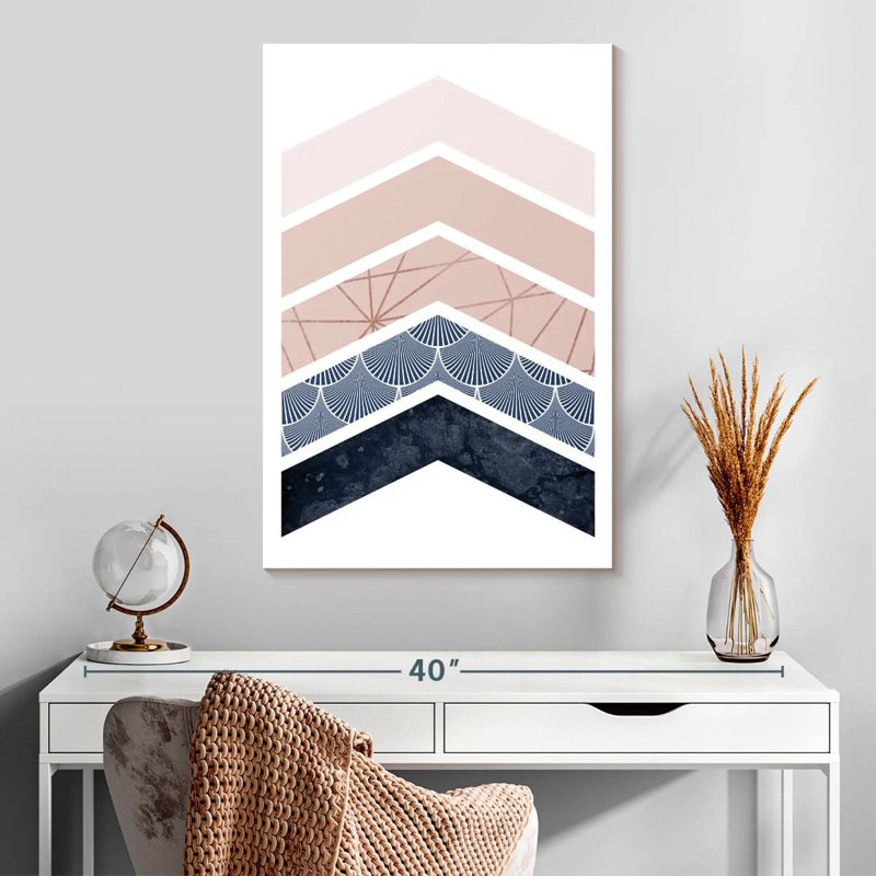 Avery Pink Navy I, 30" H x 20" W