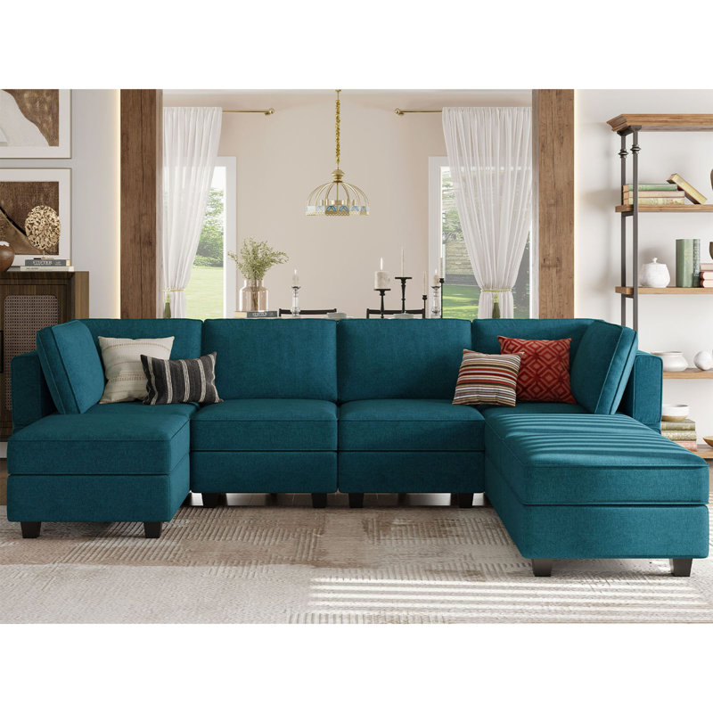 Neemi Oversized Modular Sofa With Storage Seat U Shaped Couch Modular Sectional Sofa Couch U Shape Sofas