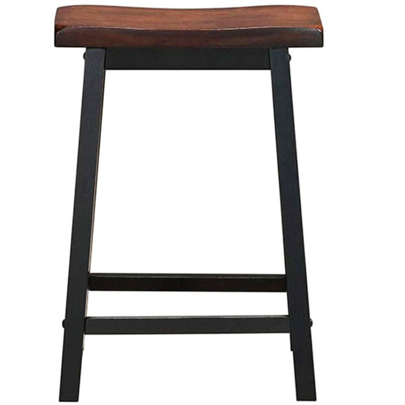 Counter Stool with Metal Frame, Brown/Black