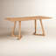 Table de salle à manger en bois de frêne 71 po Fischer-248373786