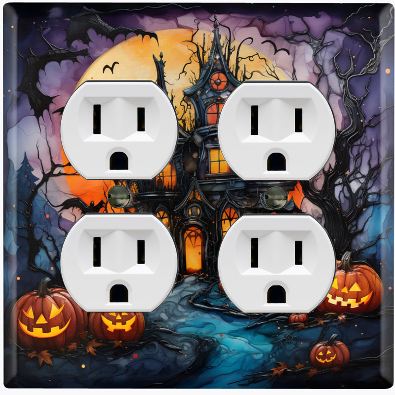 Plaque murale d'Halloween à 2 bandes