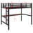 Metal Loft Bed With Power Outlet And LED Lighted