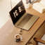 Bureau rectangulaire en bois massif brun noisette-2081888506-2081888507