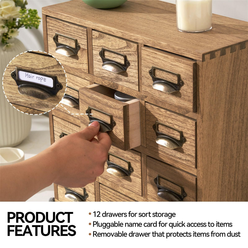 Manufactured Wood Desk Organiser, Brown