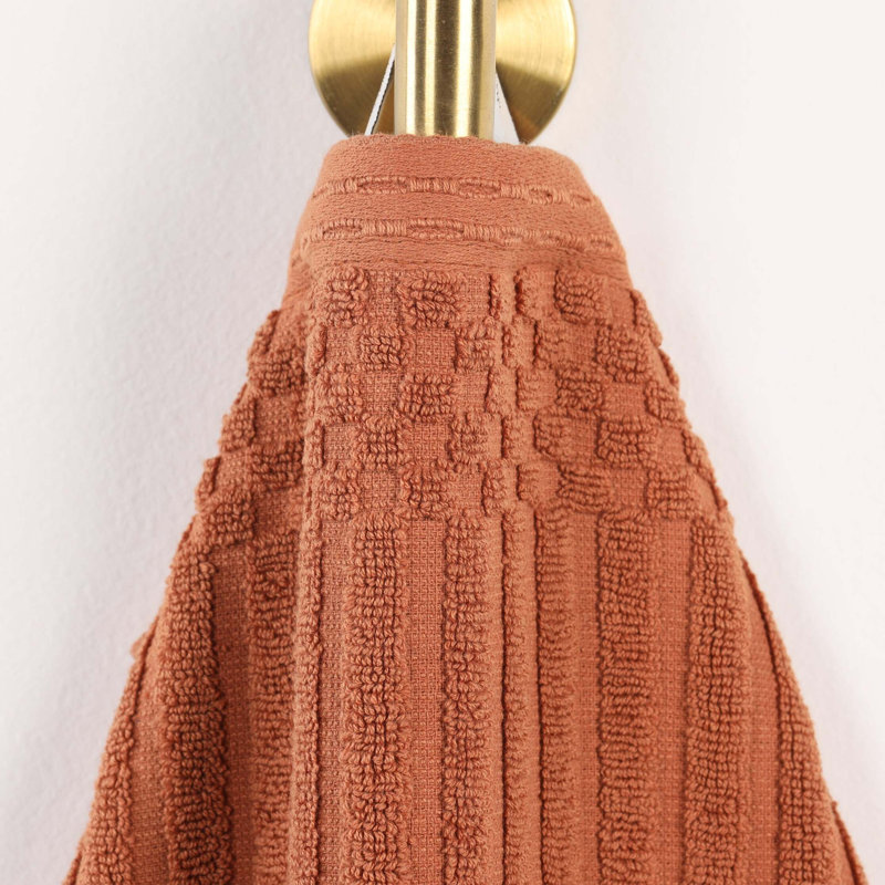 Collection de serviettes en coton Soho Spa, Paquet de 12 serviettes de toilette, Rouille
