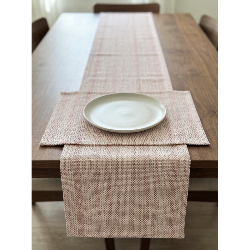 Napperon intérieur / extérieur poli, Grille rose
