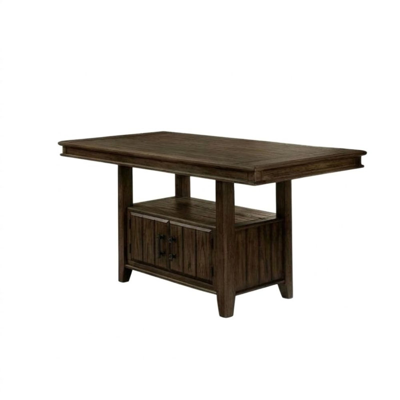 Warren Transitional Light Walnut Wood Dining Table Seats 6