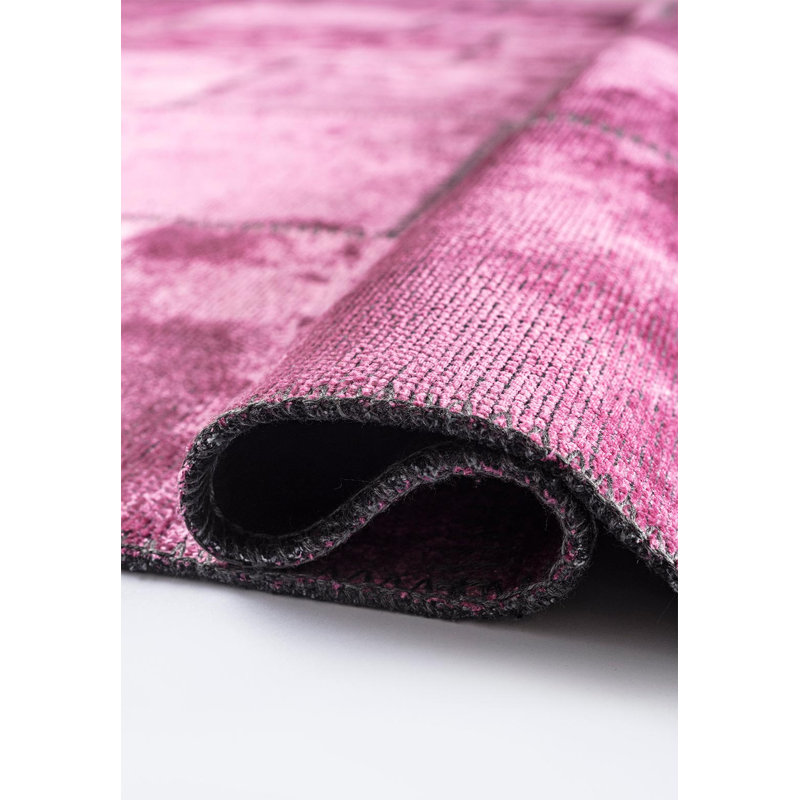 Rapture Patchwork Area Rug in Pink, Rectangle 7'10" x 9'10"