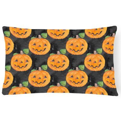 Coussin décoratif intérieur / extérieur Watercolor Jack-O-Lantern