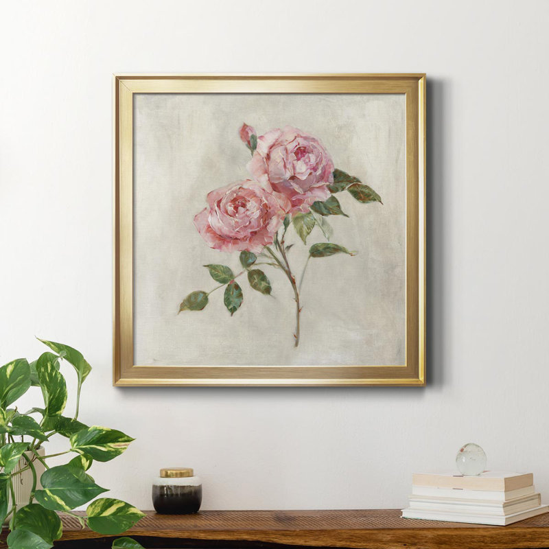 Botanical Beauties I - Cadre photo, reproduction d'art sur toile, Or, H 17,5 po x l 17,5 po x P 1,5 po