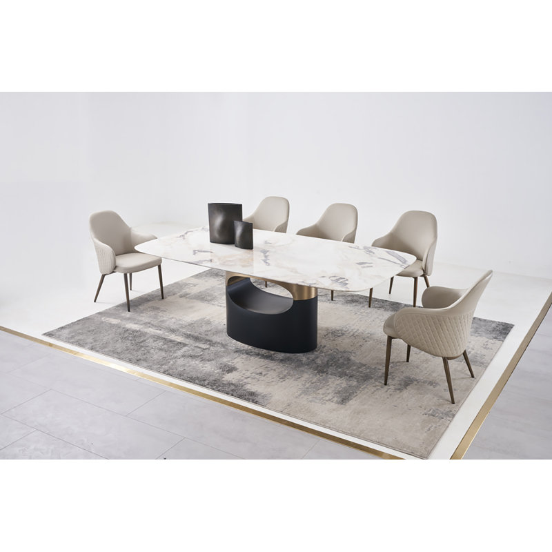 Chaise avec accoudoirs en similicuir Nolia