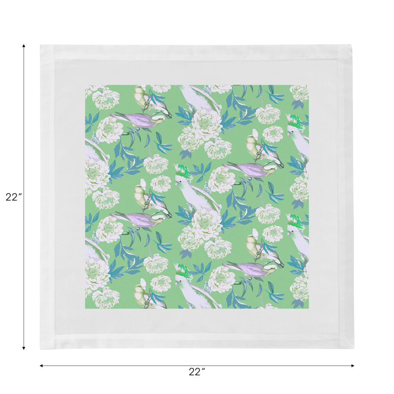 Peony Inspira Cotton Sateen Dinner Napkins, Tropical