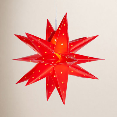 Fold-Flat Moravian Star LED Lantern