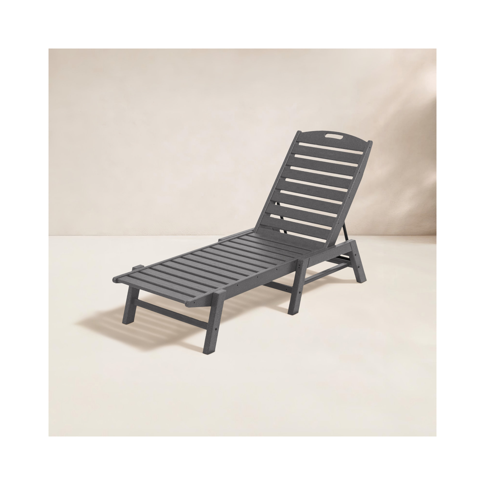  POLYWOOD Lakeside Chaise, Slate Gray