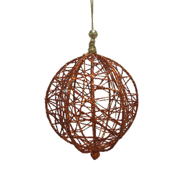 13cm Metal Holiday Shaped Ornament, Copper