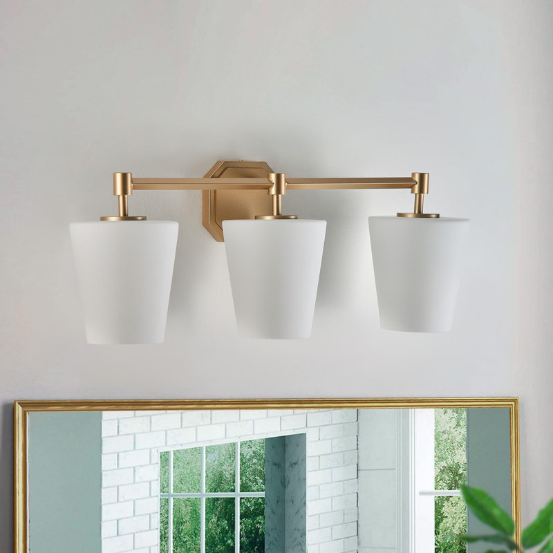 3-light dimmable glass iron mirror headlight