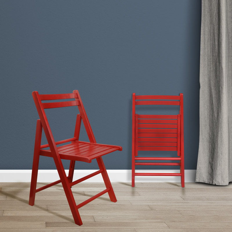 Ensemble de chaises pliantes Donnis, Rouge
