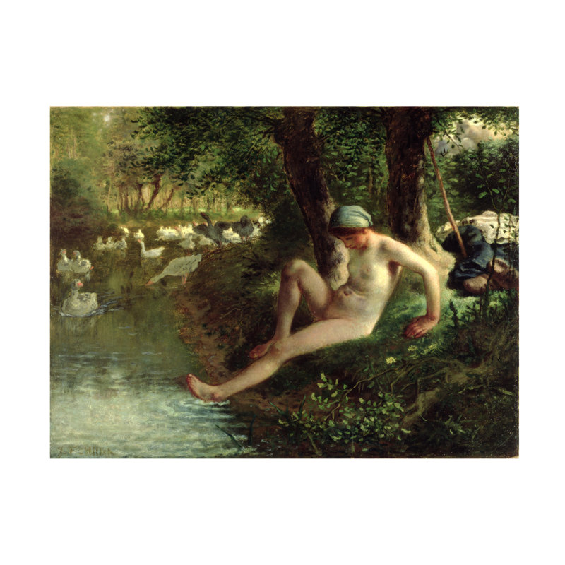 Art Jean Jean-François Millet, le baigneur, 1863, H 14 po x l 19 po