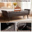 Banc de rangement avec repose-pieds et banquette de rangement en similicuir de 64 po-1760951635