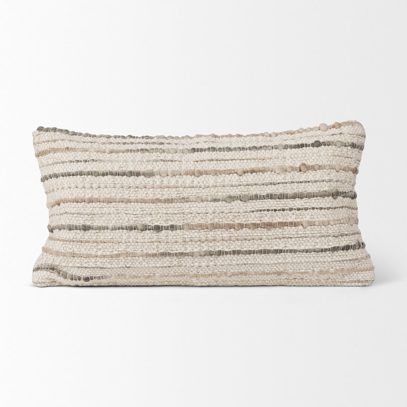 Elgan Cotton Blend/Canvas Lumbar Rectangular Pillow Cover