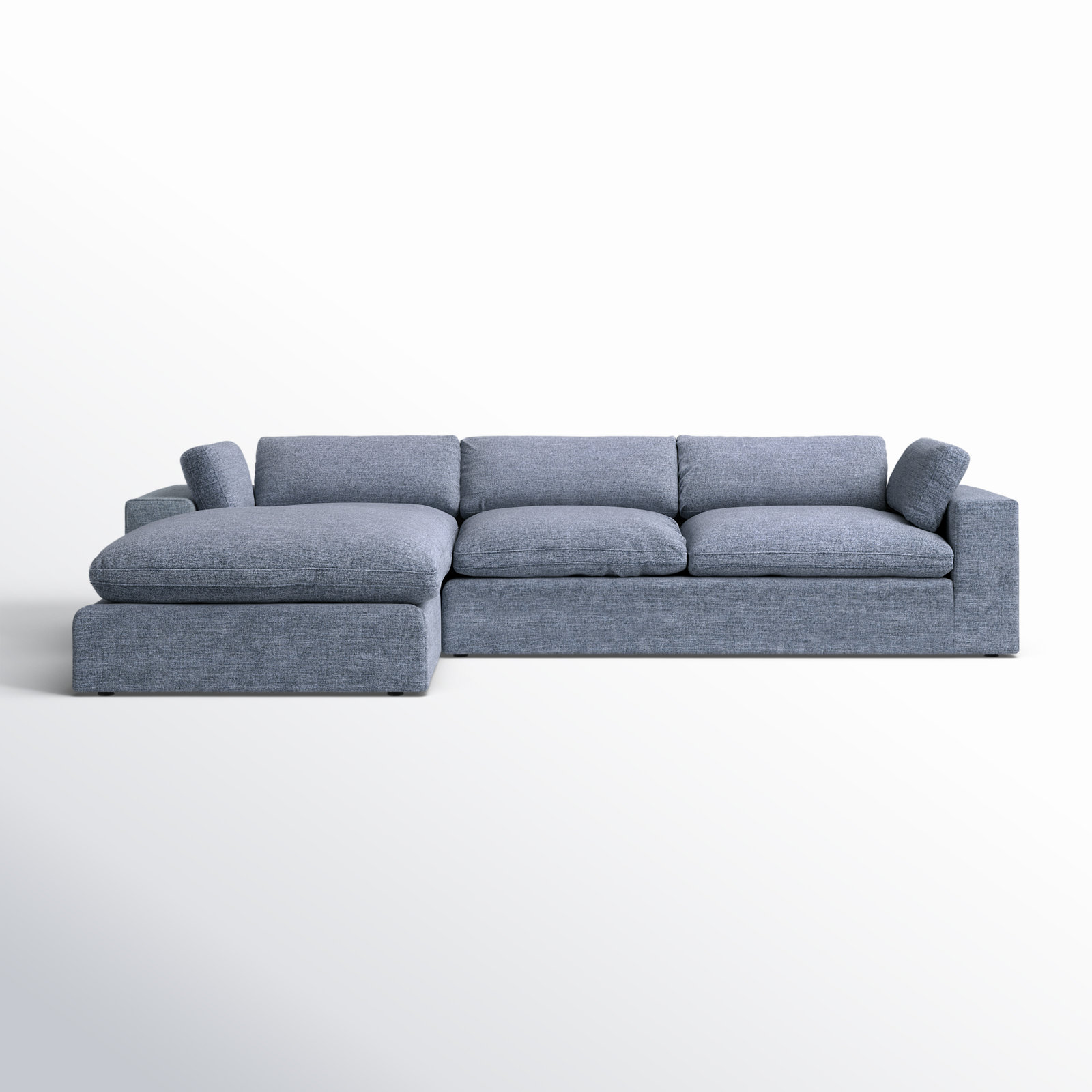 Asher 2 - Piece Upholstered Chaise Sectional , Left Hand Facing, Brent Dark Gray Performance Chenille