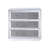 Eargle Glass Floor Shelf 3 - Drawer End Table with Storage