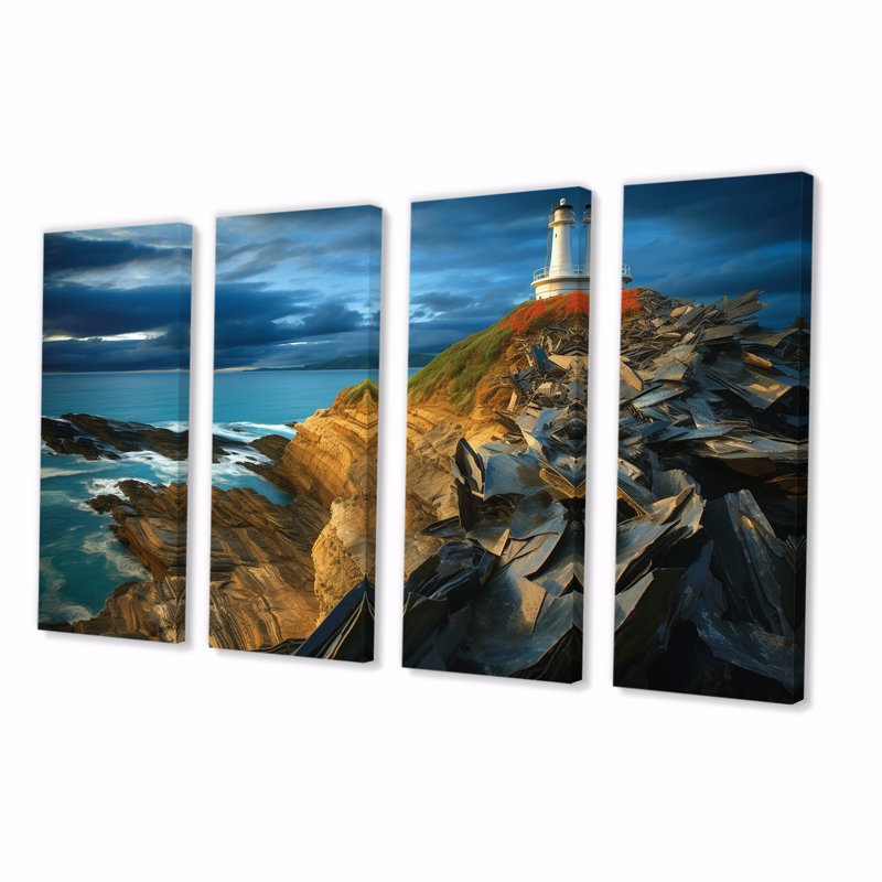 Ensemble de décoration murale 4 pièces Coastal Lighthouse Guard III, H 28 po x l 48 po