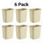 Poubelle rectangulaire en plastique 7 gallons | Ensemble de 6-132486190