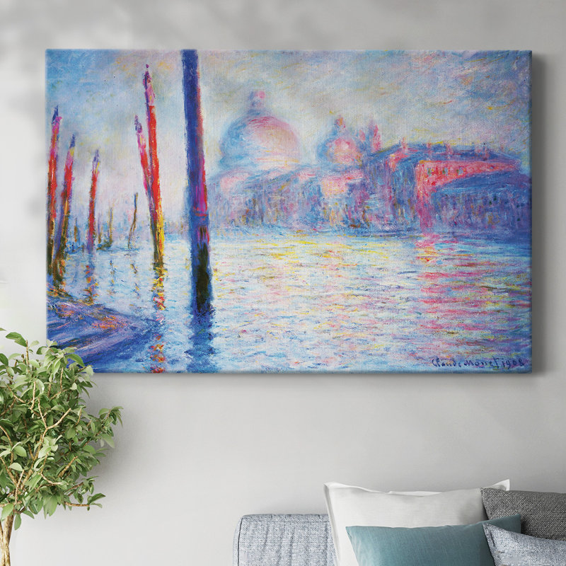 «Canal Grand» par Monet-Gallery, toile tendue, H 12 po x l 18 po
