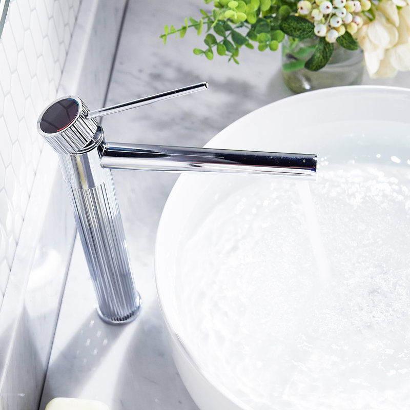 Single-handle Bathroom Faucet with Drain Assembly, Chrome