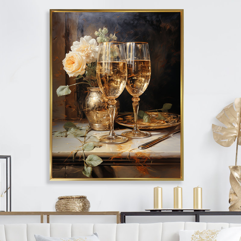 Elegant Moments, reproduction d'art sur toile, Cadre flottant doré, H 44 po x l 34 po