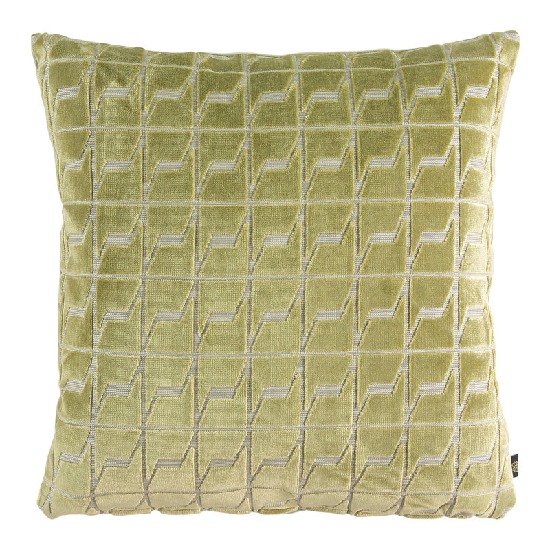 Palette Woven Square Pillow Cover, Chartreuse