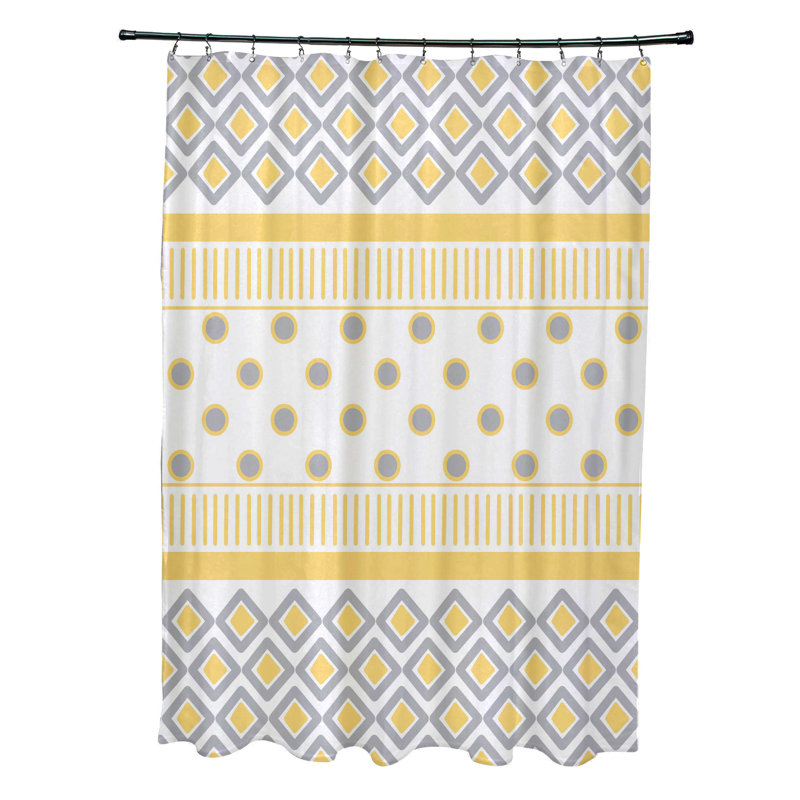 Rideau de douche simple Ferrier, Jaune
