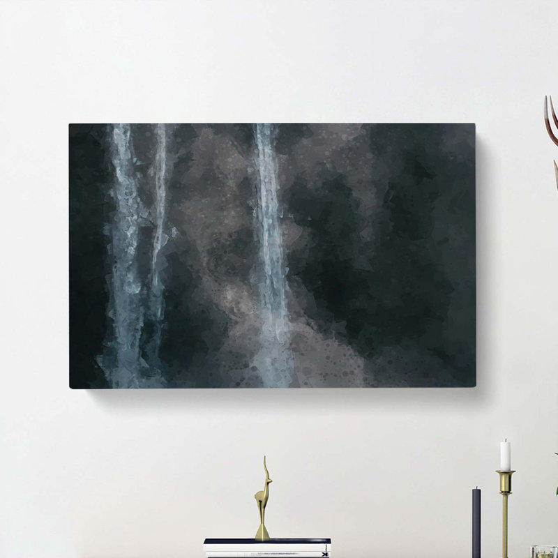 Mist Of The Waterfall In Abstract - Wrapped Canvas, 60cm H x 91cm W x 3cm D