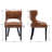 Dekyra Upholstered Side Chair in Brown