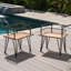 Chaise rustique pour cour arrière - 2 chaises, sièges en bois, cadres en fer, finition, structure industrielle et métallique pour l'extérieur, finition