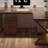 Light-walnut L-Shaped Solid Wood desk-109546079-109546082