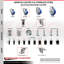 Ensemble de roulettes à tige extensible 3,5 pouces et pivotant de 3,5 pouces en acier inoxydable 1-1 / 2 pouces SCC-101372380