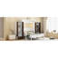 Lit double blanc avec placard, bureau rabattable et grand espace de rangement idéal pour les bureaux à domicile Petit espace de rangement mural, lampe de chevet de table confortable pour économiser de l'espace-1119107432